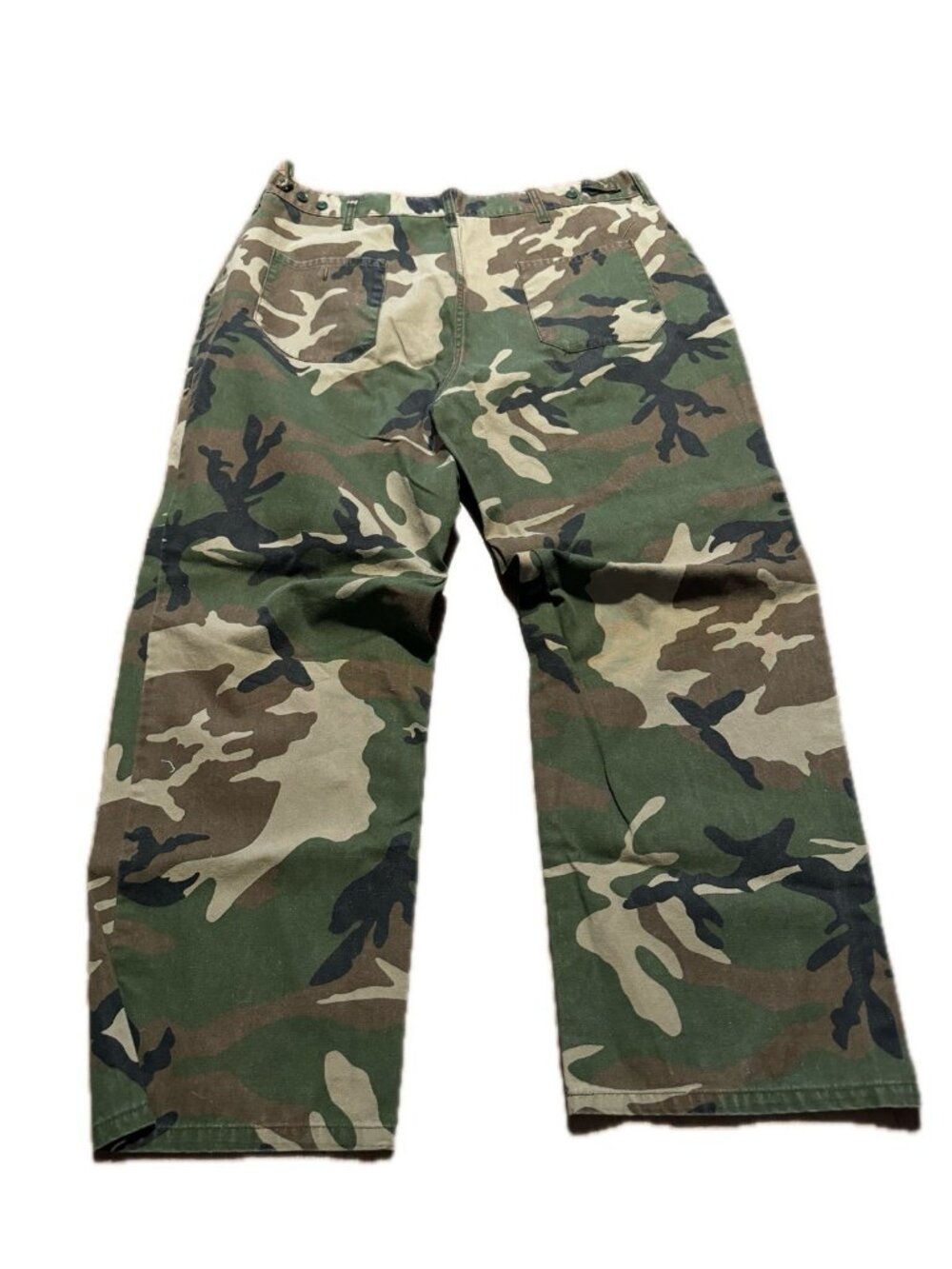 Vintage Y2K Winchester Woodland Camo Cargo Pants Men L Button Fly Adjustable